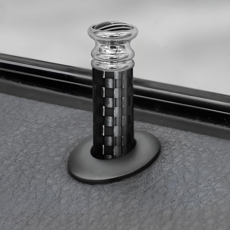 Moly Magnolia 4PCS Car Door Lock Knobs, American Flag Carbon Fiber Door Lock Pin gallery