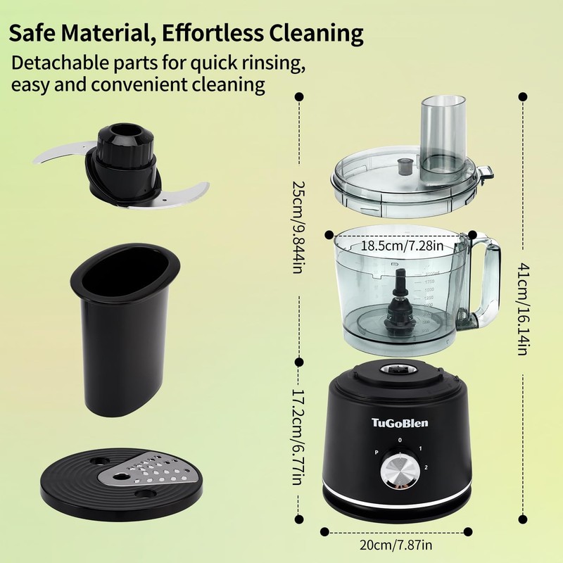 7-in-1 Multifunctional Food Processor with 68oz Processing Bowl,51oz Glass Bl... gallery