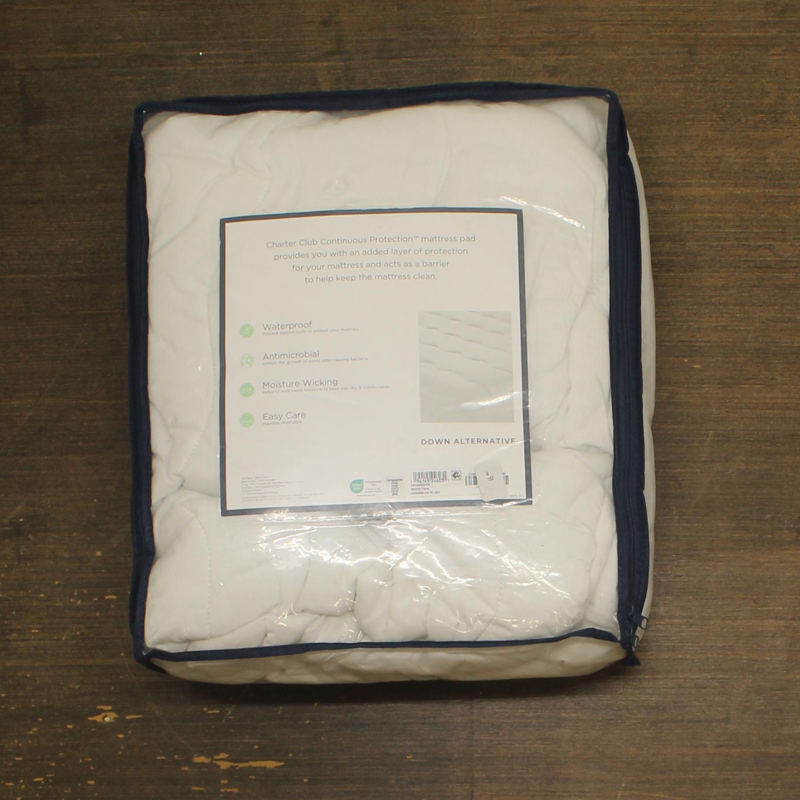 Charter Club Continuous Protection Waterproof Mattress Pad LiquiDry White Twin gallery