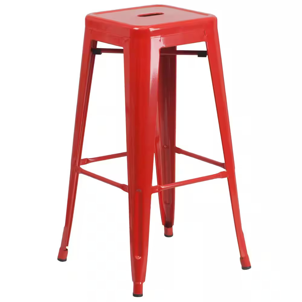 30 In. Red Metal Bar Stool gallery