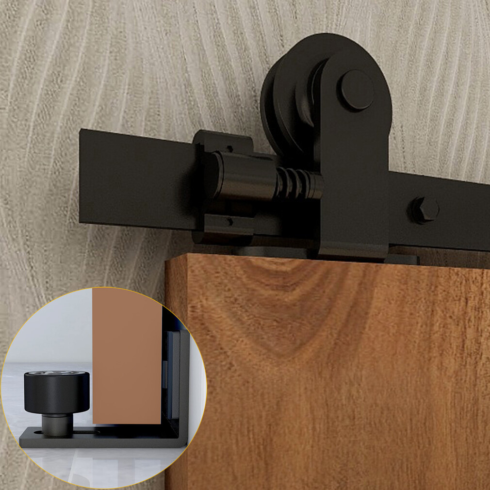 4FT~20FT Rustic Sliding Barn Door Hardware Kit for Single/Double/Bypass T Roller gallery