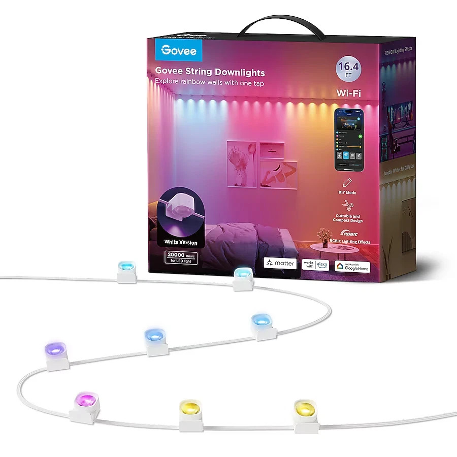 Govee String Downlights Smart LED Lights 16.4 Ft New Sealed - H808A gallery