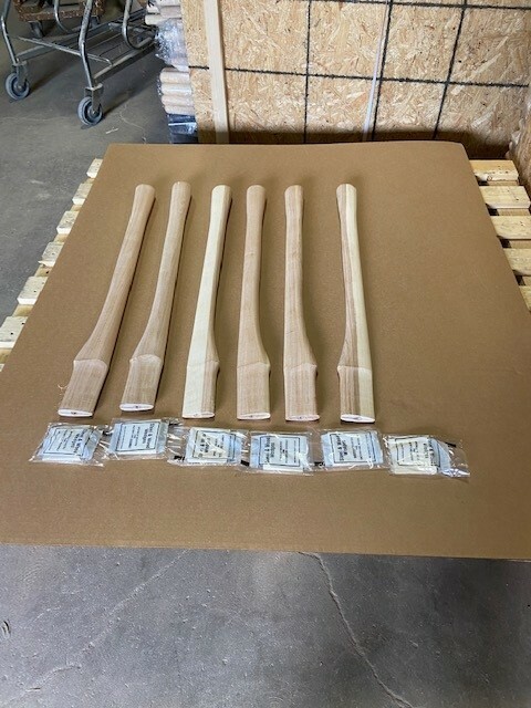 28" Straight Single Bit Axe Hickory Replacement Handle ( 6 handles) gallery
