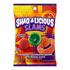 Shaq-A-Licious Slams Assorted Fruit Flavored Chewy Candy, 5.2 oz