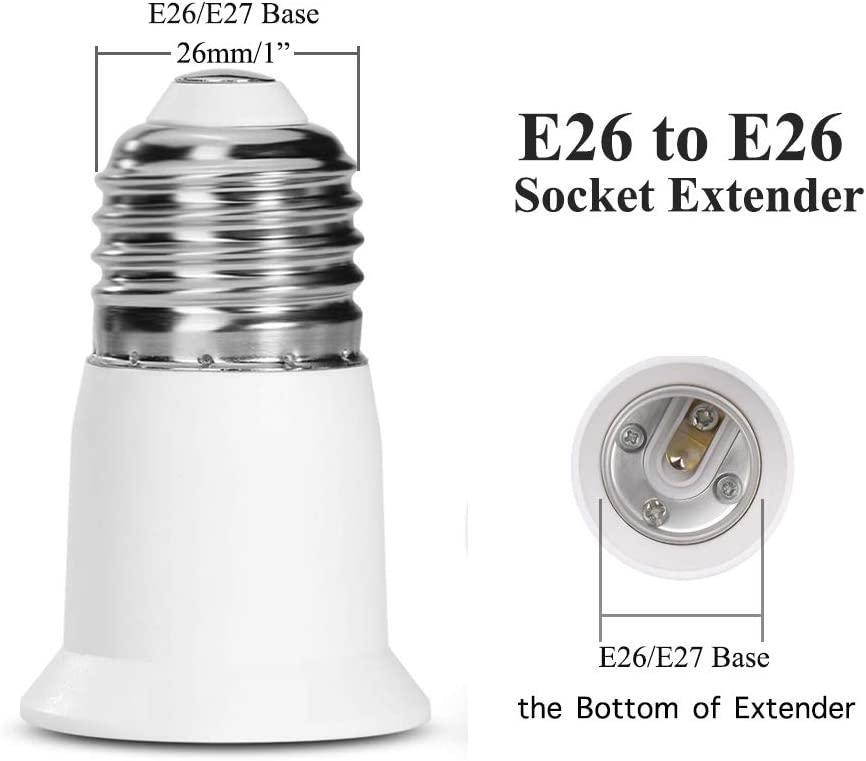 Light Bulb Socket Extender E26/E27 Screw In Adapter 3cm 1.4 inch Extension Base gallery