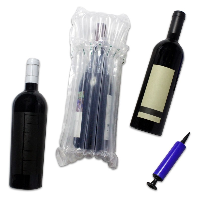 Wine Bottle Protector Bags - Inflatable Air Column Cushioning Sleeves gallery