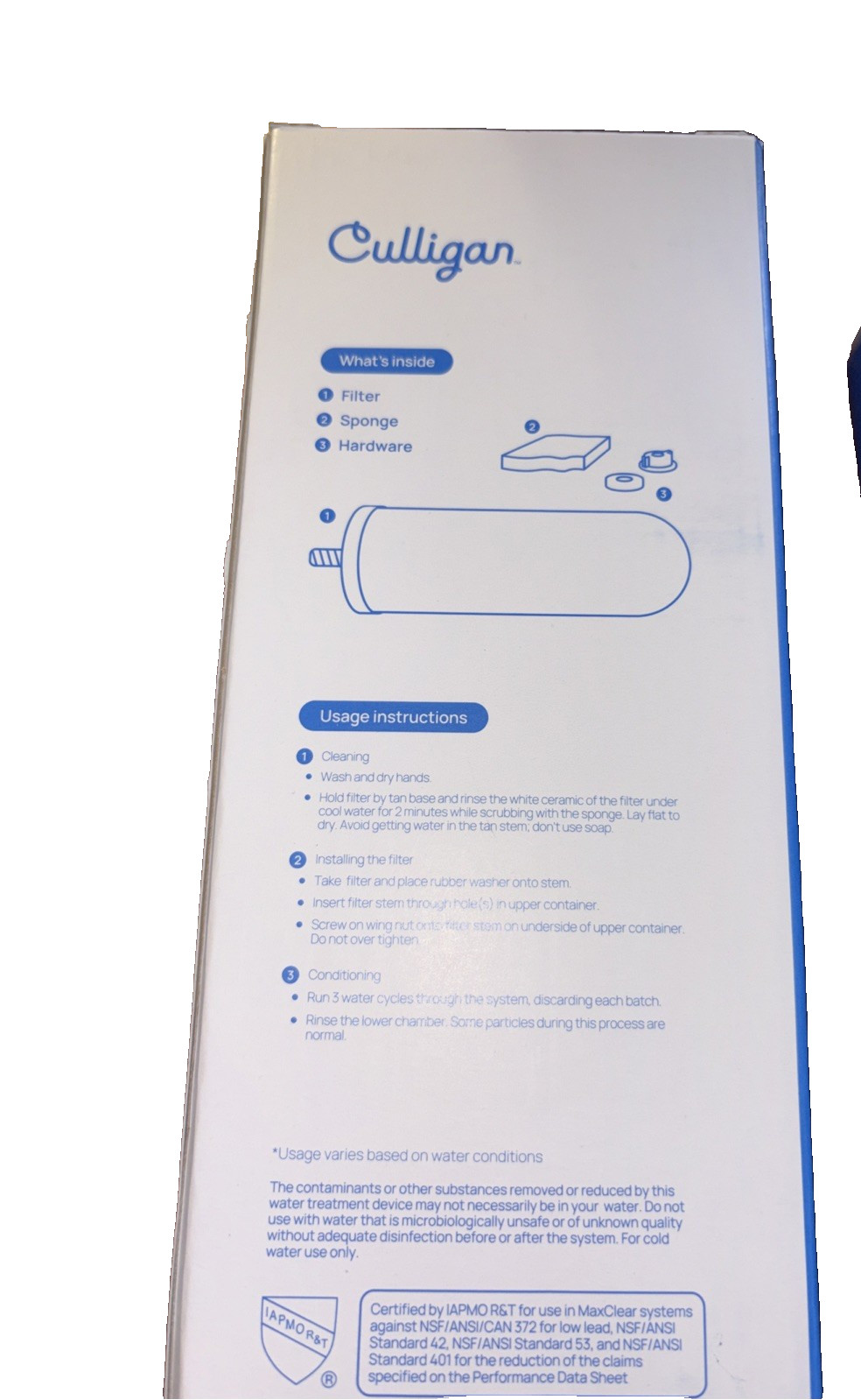 Culligan MaxClear 7in Gravity Water Filter Replacement 2 Pack Brand New gallery