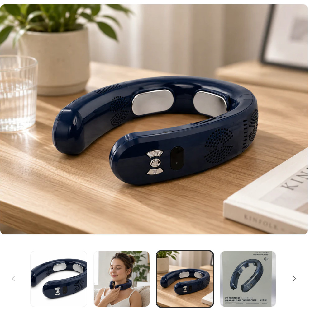Personal Air Conditioner 6000mAh Neck Fan Rechargeable 3-Speed Portable Neck Fan gallery