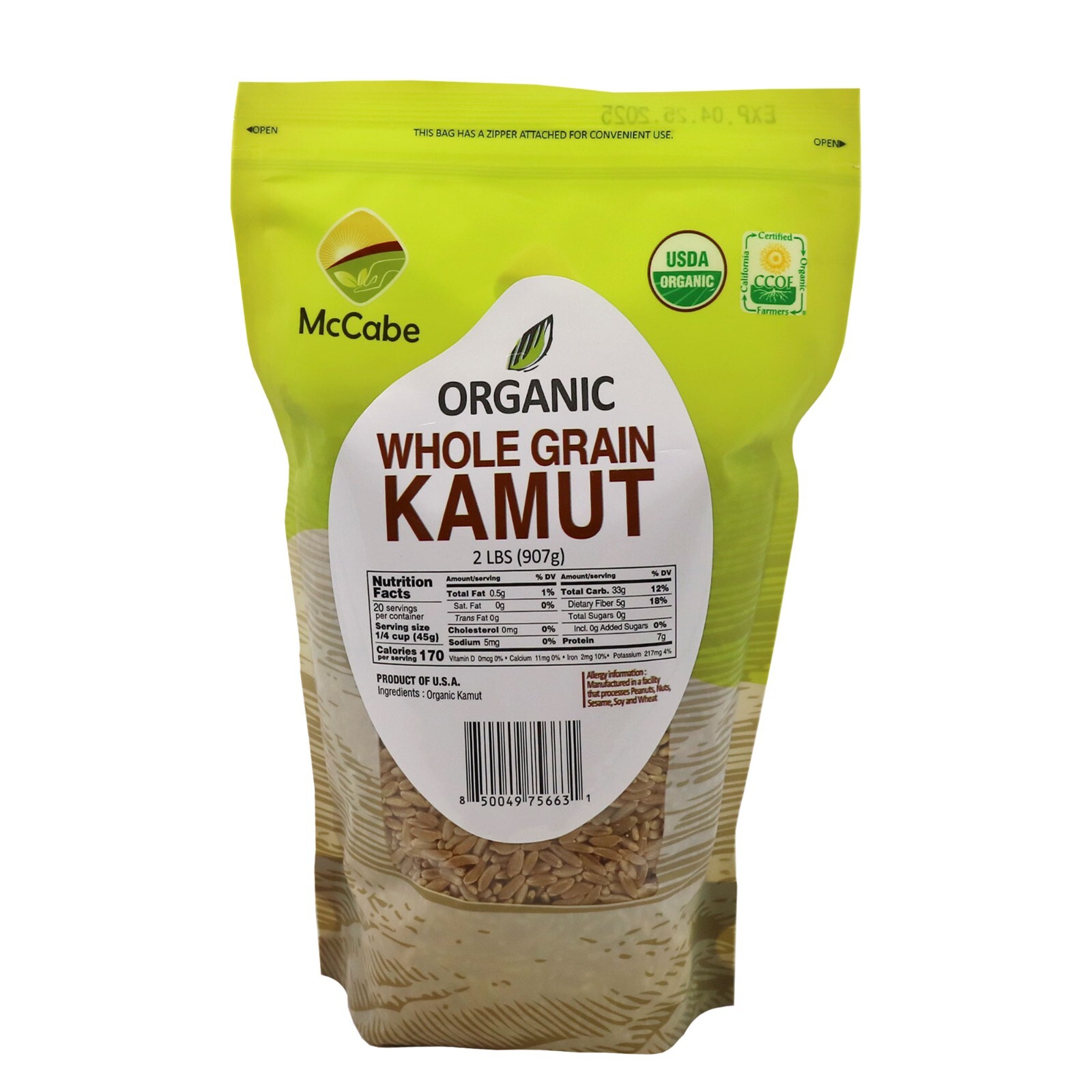 McCabe Organic Kamut 2 lbs, USDA & CCOF Organic Certified gallery