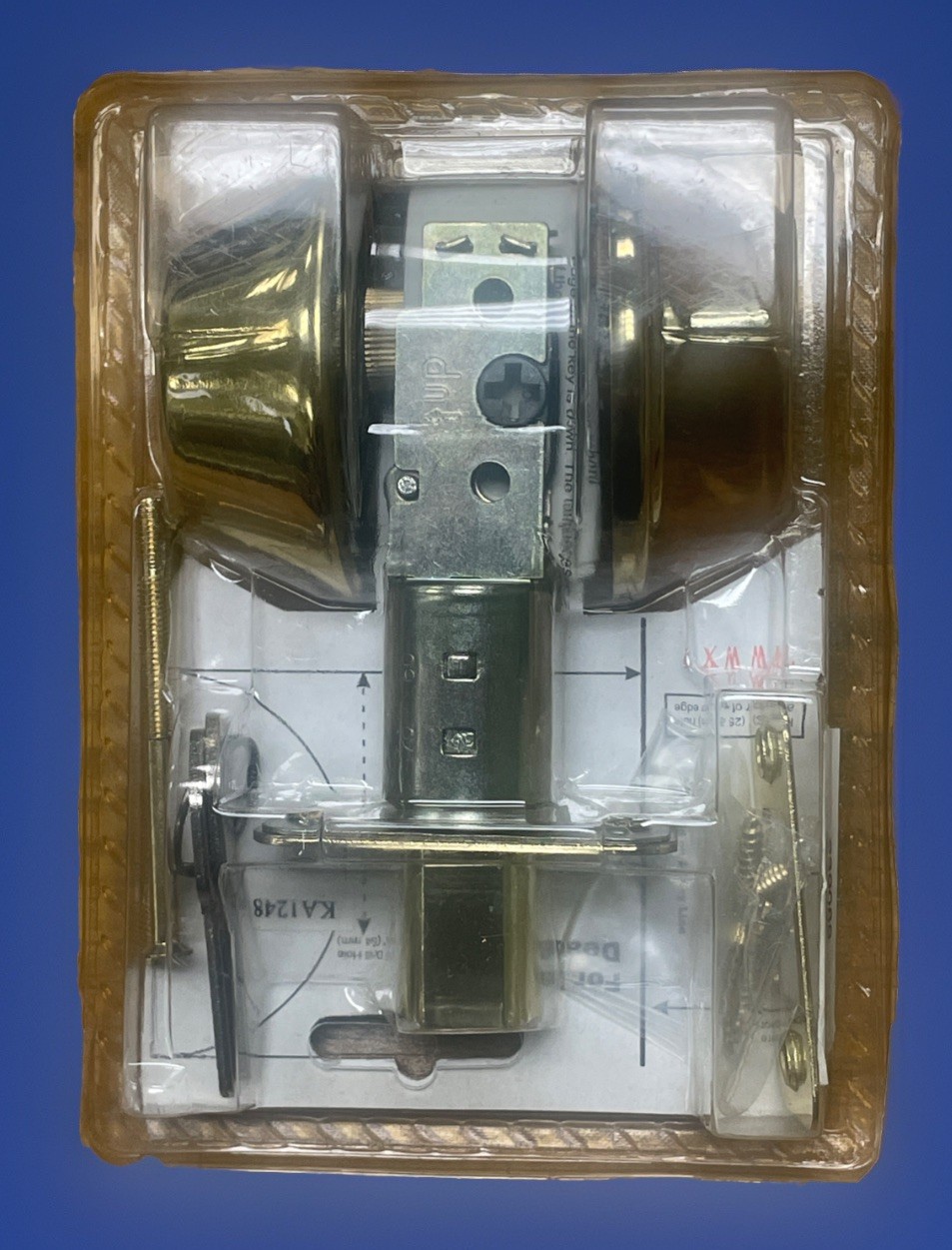Steel Pro Deadbolt Polished Brass Keyed One Side 2-3/4-2-3/8 Adjustable Backset gallery