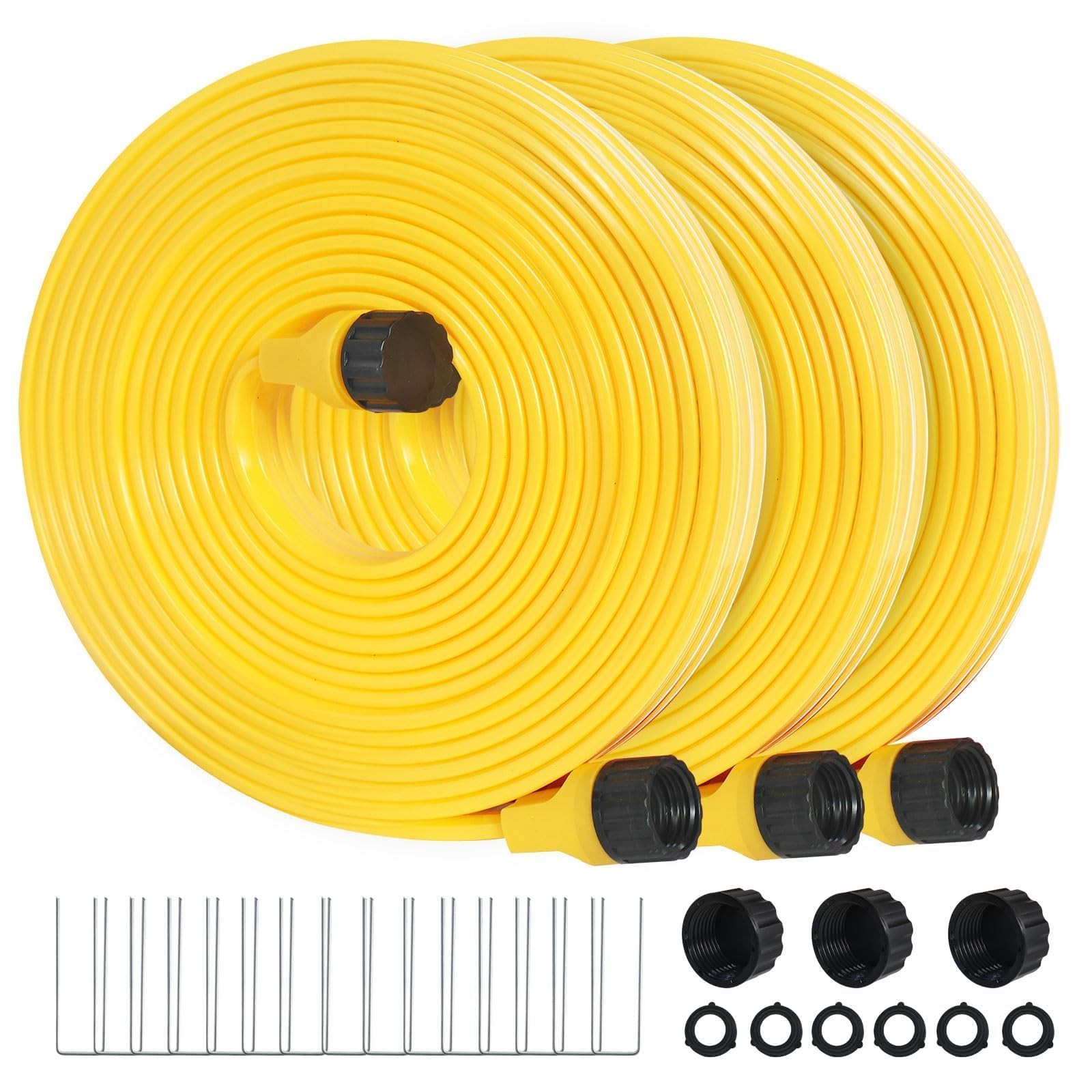 3-Pack Sprinkler Soaker Hose 25 ft (75 ft Total) – Flexible Sprinkler & Drip ... gallery