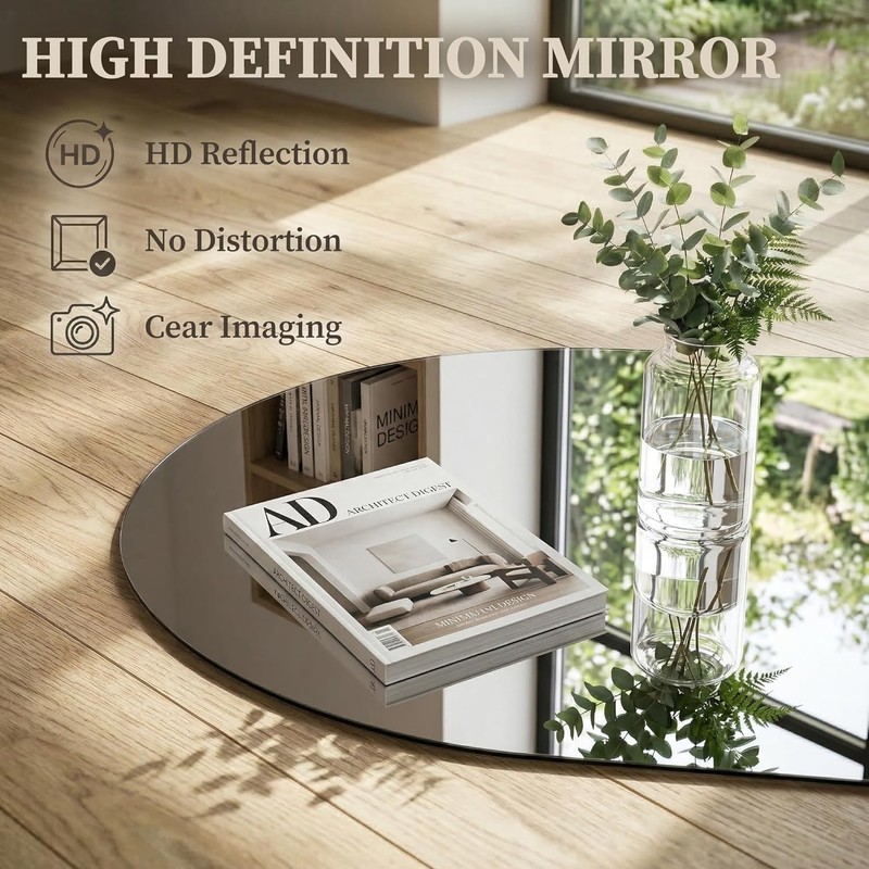Irregular LED Bathroom Mirror with Lights, Backlit Vanity Mirror for Wall, Asymm gallery