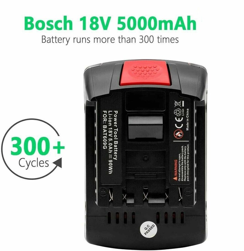 BAT609 For BOSCH 18V High Performance BAT618 Battery CORE 18 Volt 5.0 Ah Li-ion gallery