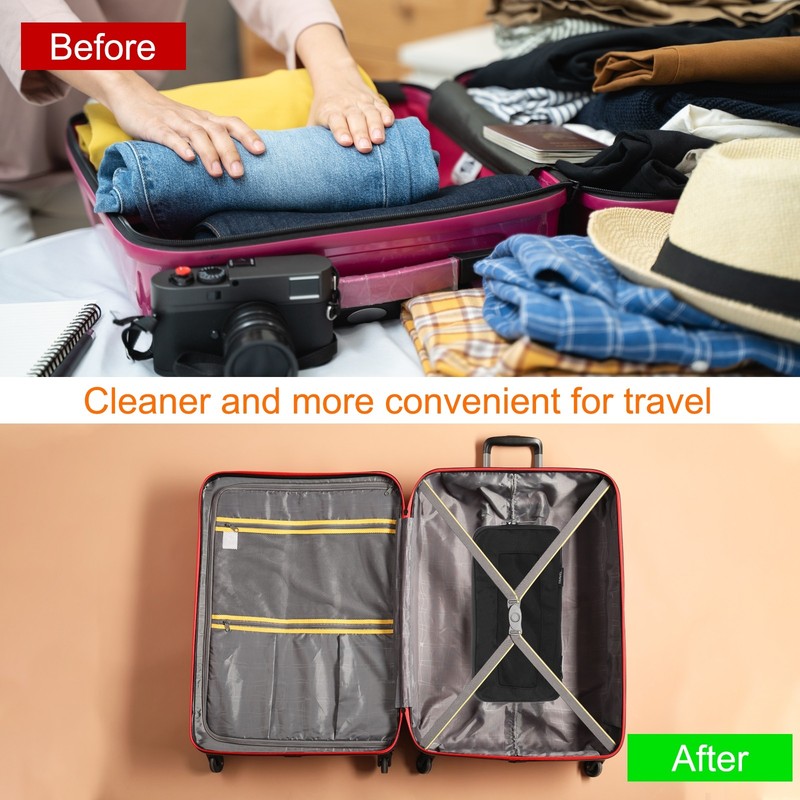 Compression Packing Cube 26x12x13cm Travel Luggage Organizers Bag Black gallery