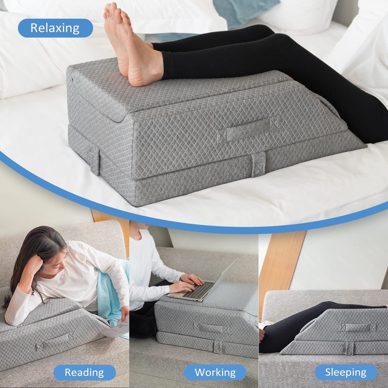 Kingpavonini Adjustable Leg Elevation Pillows For Swelling After Surgery gallery