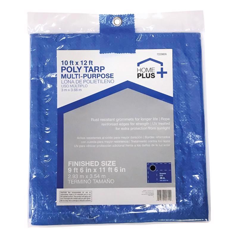 Home Plus P1012-88W Blue Light Duty Polyethylene Tarp 10 W x 12 L ft. gallery