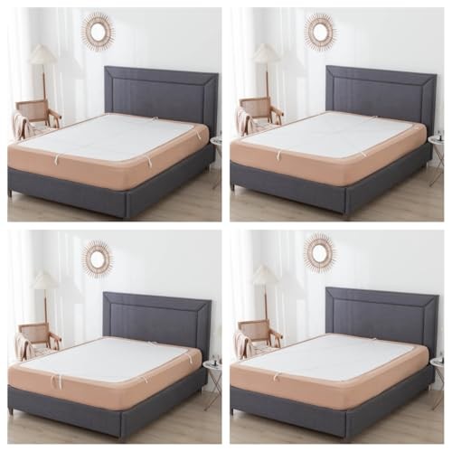 Box Spring Cover Size - Elastic Wrap Around 4 Sides Bed Skirt, with King Camel gallery