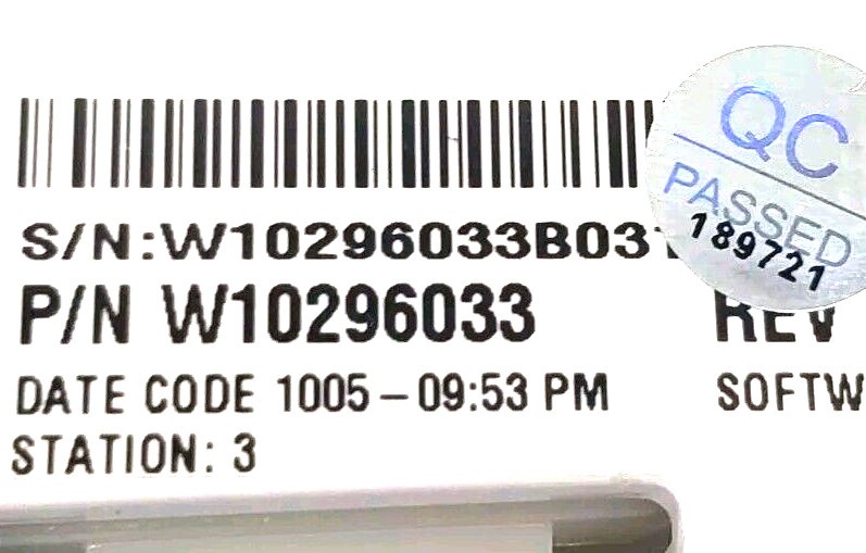 (Same Day Ship) Whirlpool Washer Control W10296033 gallery
