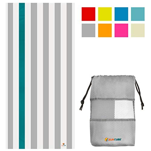SUN CUBE Microfiber Beach Towel, Quick Dry Sand Free Beach Towel, Lightweight... gallery
