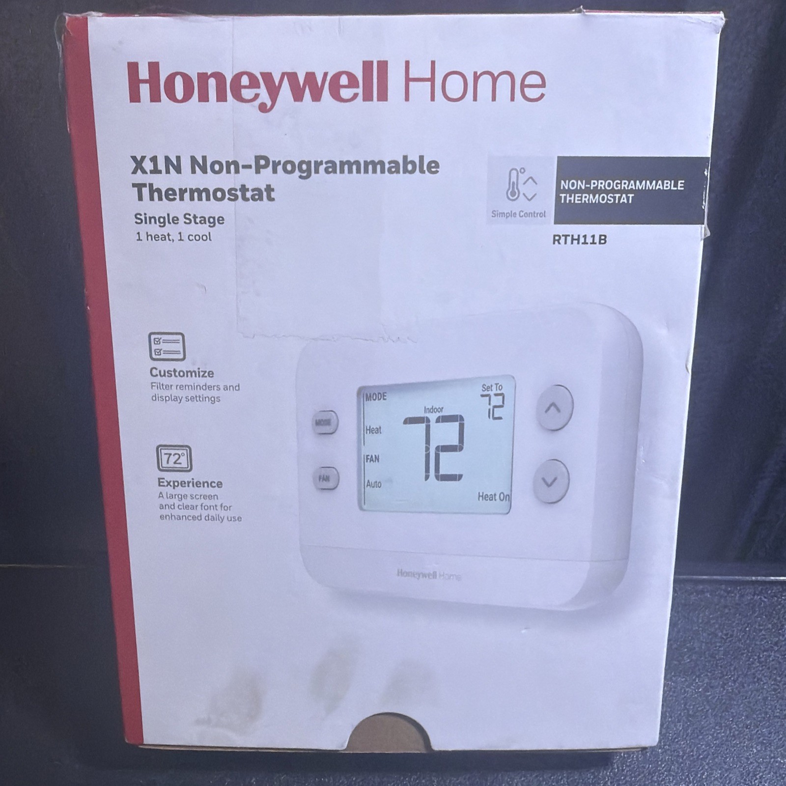 HONEYWELL RTH11B/N HOME X1N NON-PROGRAMMABLE THERMOSTAT SINGLE-STAGE 1-HEAT/COOL gallery