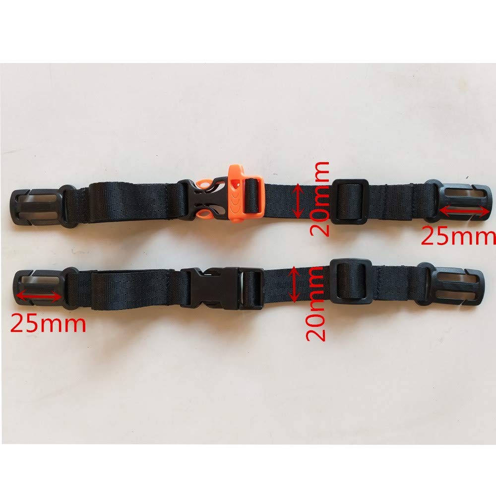 2 Pack Backpack Chest Strap Nylon suitable For Webbing On The Backpack Up To1in. 3