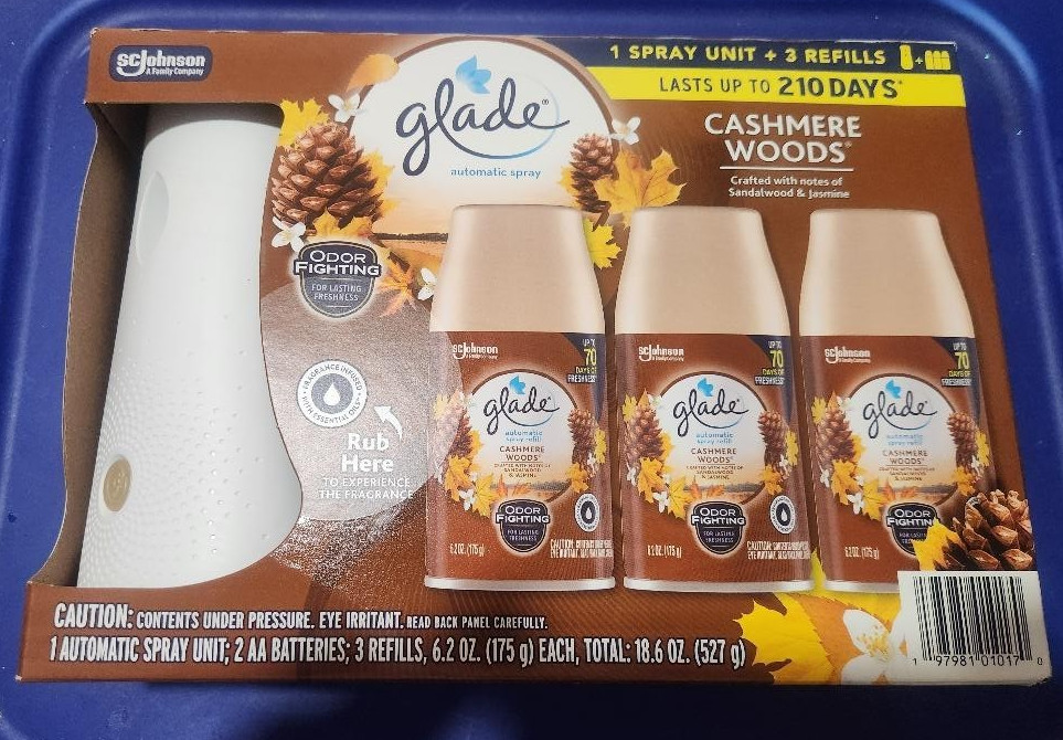 Glade Automatic Spray Air Freshener 1 Holder + 3 Refills, Cashmere Woods gallery