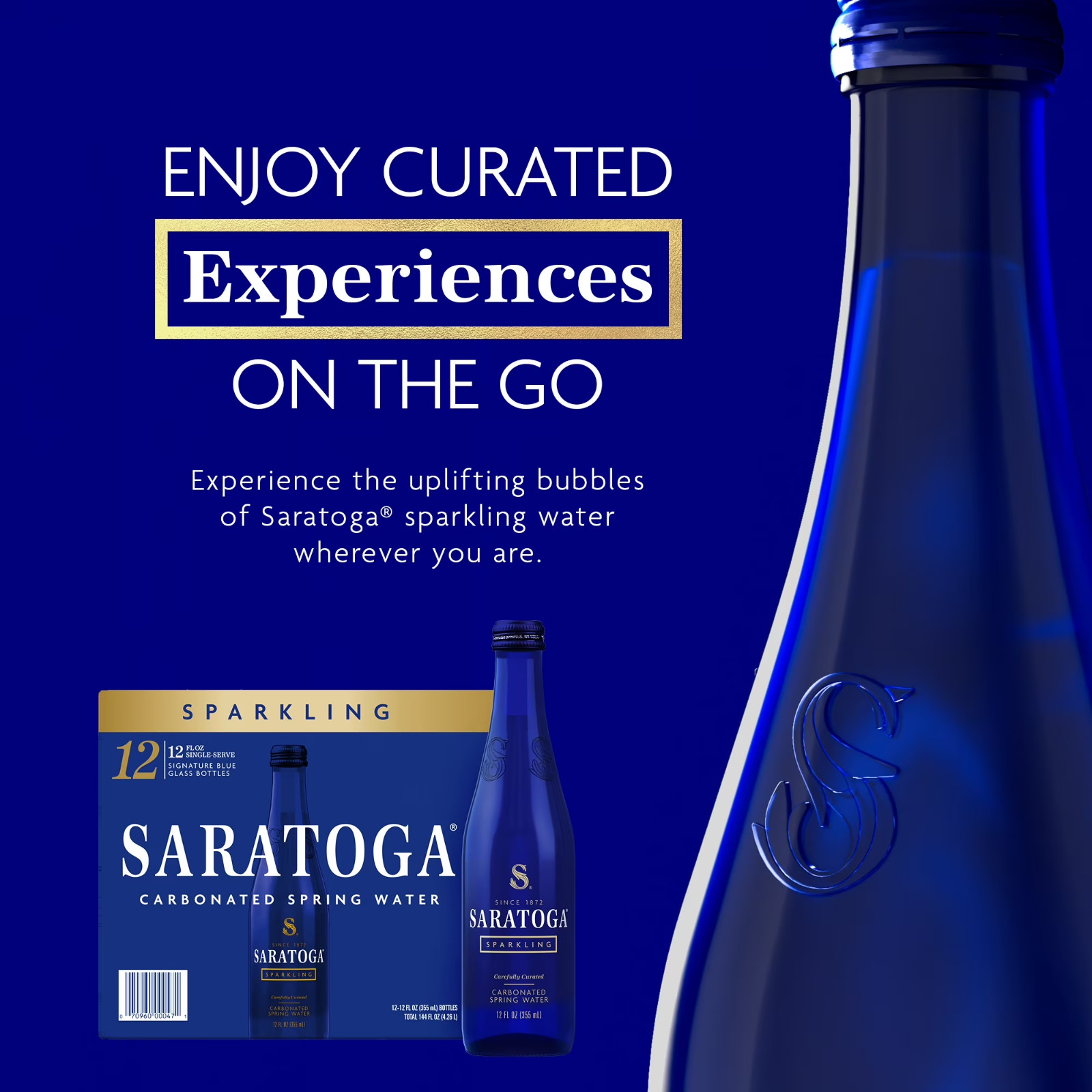 Saratoga Sparkling Spring Water, 12 fl oz, 12 Pack Glass Bottles gallery