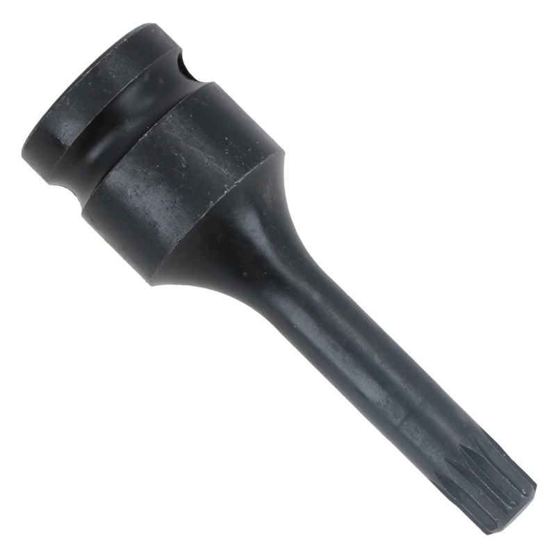 M10 x 78mm Spline Bit Triple Square Impacted Extra Long 1/2" Drive Male Socket gallery