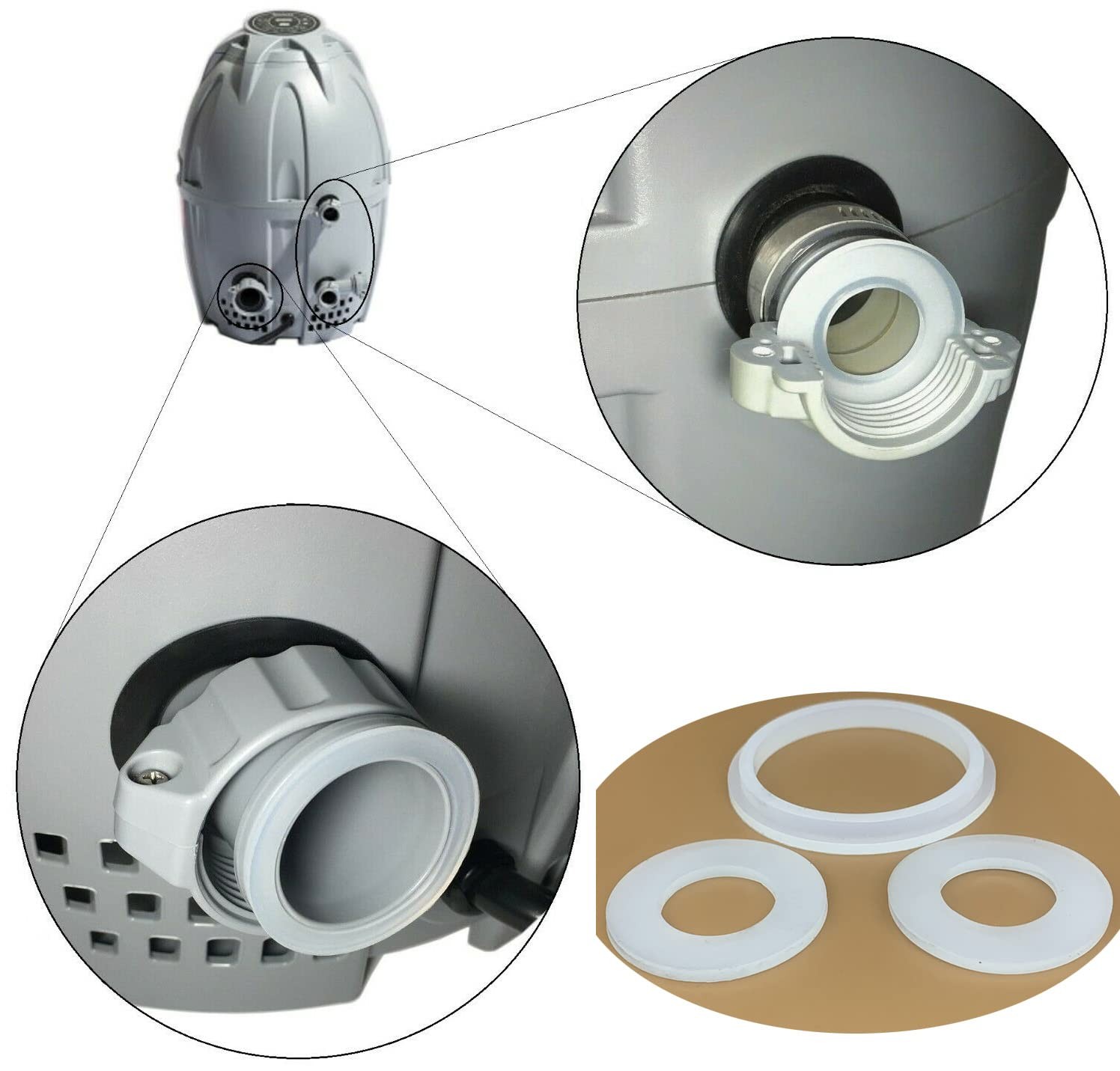 RTPOWER Fits Coleman, Lay-Z-spa ，A and B/C Connector Seals 1A 2B/C, 2B/C gallery