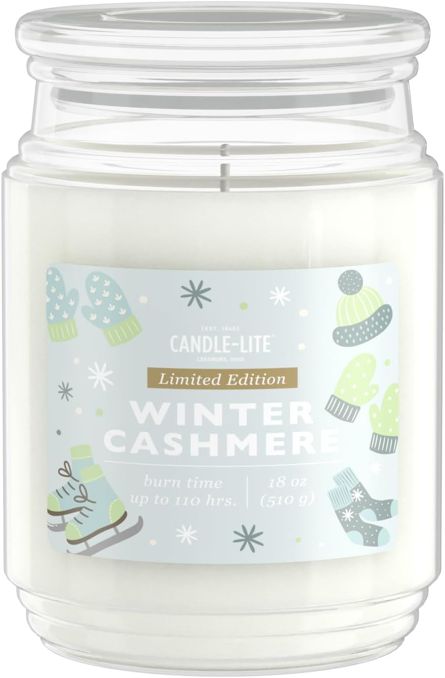 Holiday Scented Candles, Golden Saffron & Bourbon Caramel Blend, 18 oz Single... gallery