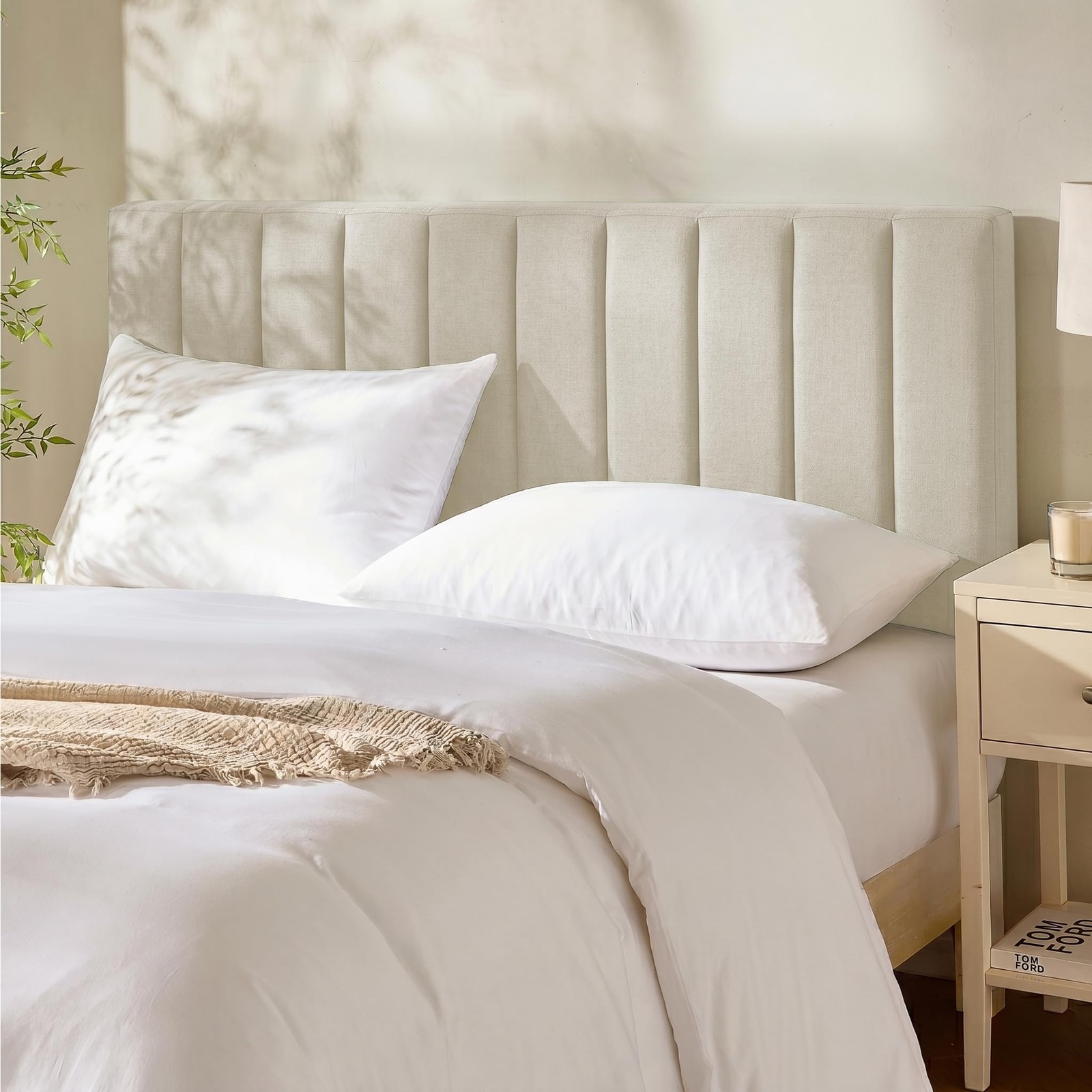 Upholstered King Headboard Channel Stitched Soundproof Linen VC-HH-RHB K Hearth gallery