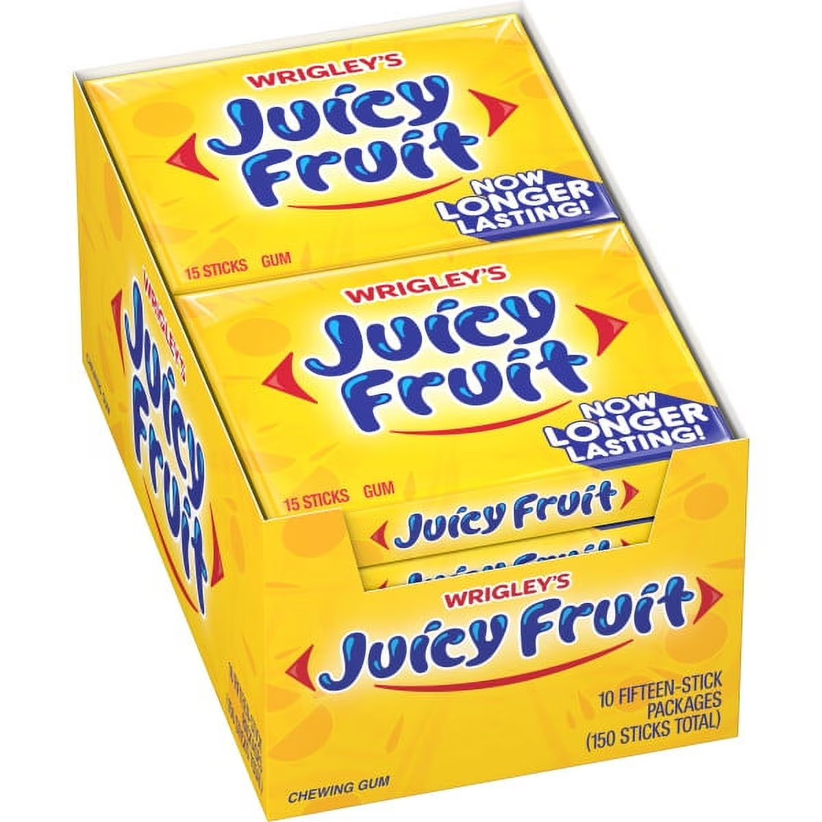 Juicy Fruit Original Bubble Gum, Bulk Chewing Gum, 15 pc, 10 ct gallery