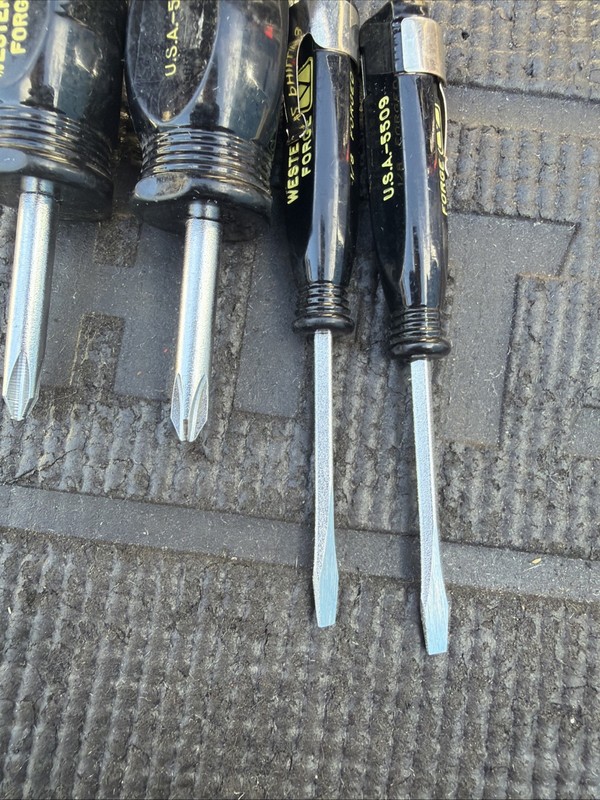 4PC Western Forge Branded Screwdriver Set USA Nos 5508 5509 Pocket gallery