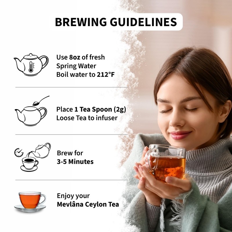 Premium Ceylon Loose Leaf Black Tea - Rich, Smooth Flavor | 1lb OP 1 Grade gallery