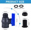 PVC Rain Barrel Spigot Kit 1/2 Pack 3/4 GHT Garden Hose Shut Off Valve With Bu gallery