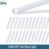 25 Pack 8FT 120W Led Tube Light Bulbs,4 Row Led Shop Light Fixture T8 Integrate gallery