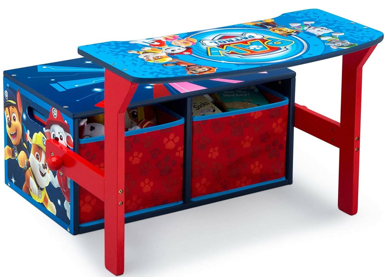 Paw Patrol Convertible Desk Storage Bench Bin Boy Girl Delta Kids Furniture New gallery