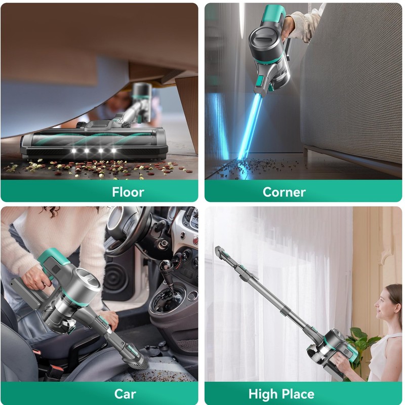 DEVOAC Cordless Vacuum Cleaner for Home, 45Kpa Lightweight Stick Vacuum gallery