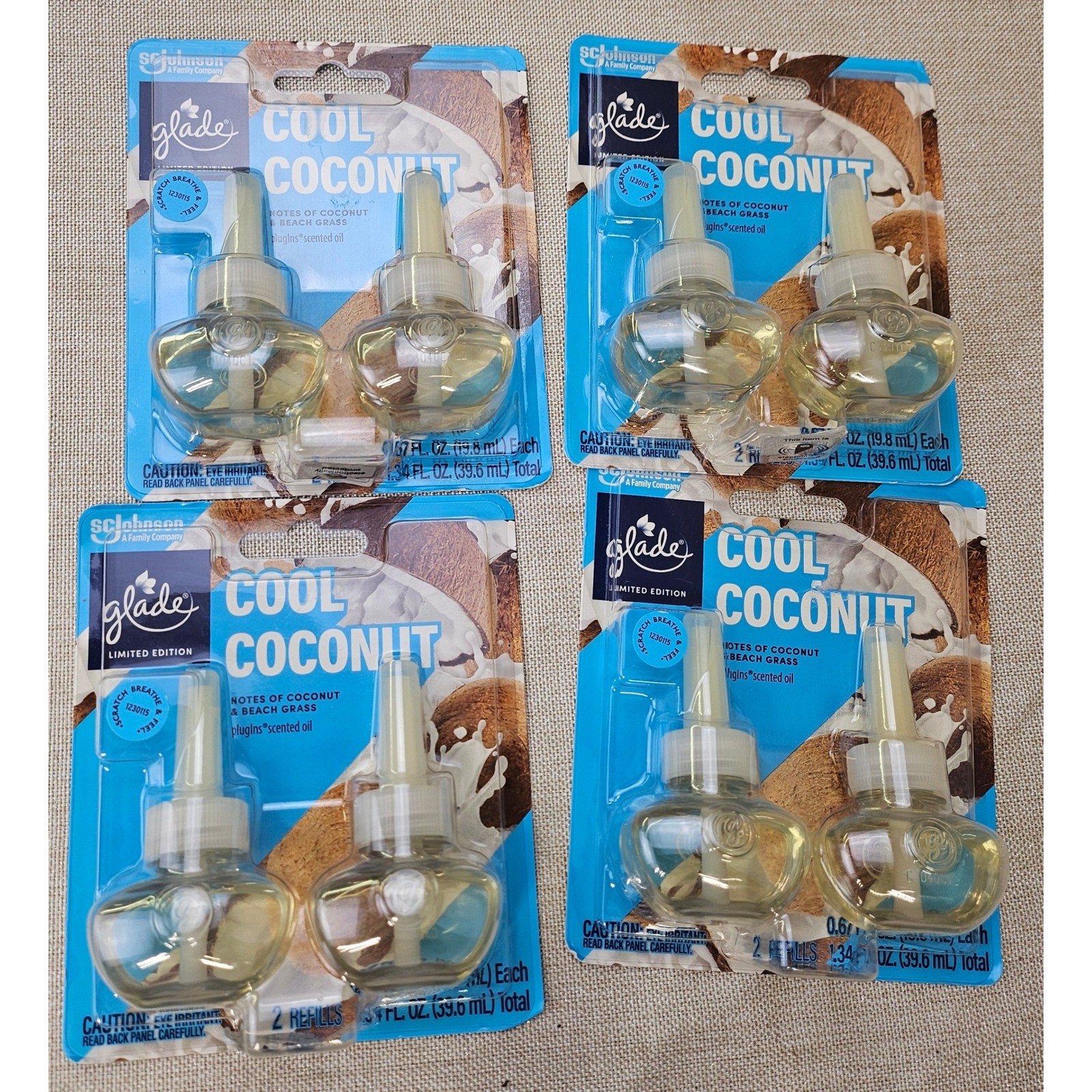 Glade PlugIns Cool Coconut Scented Oil Refills 8 Count Limited Edition 4 Packs gallery