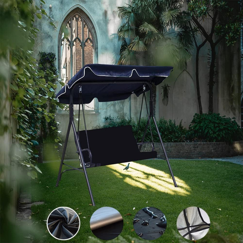 Replacement Swing Seat Cover, 600D Oxford Cloth Waterproof 2/3 Seat Patio Swing gallery