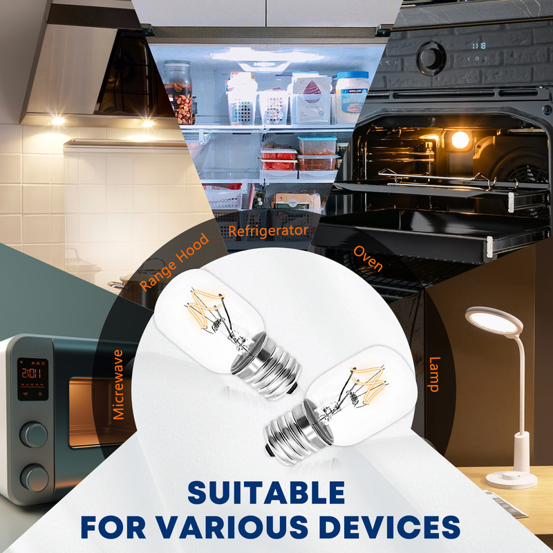 10 Microwave Light Bulbs Under Hood 8206232A 40W 125V 40 Watts, Warm White 2700k gallery