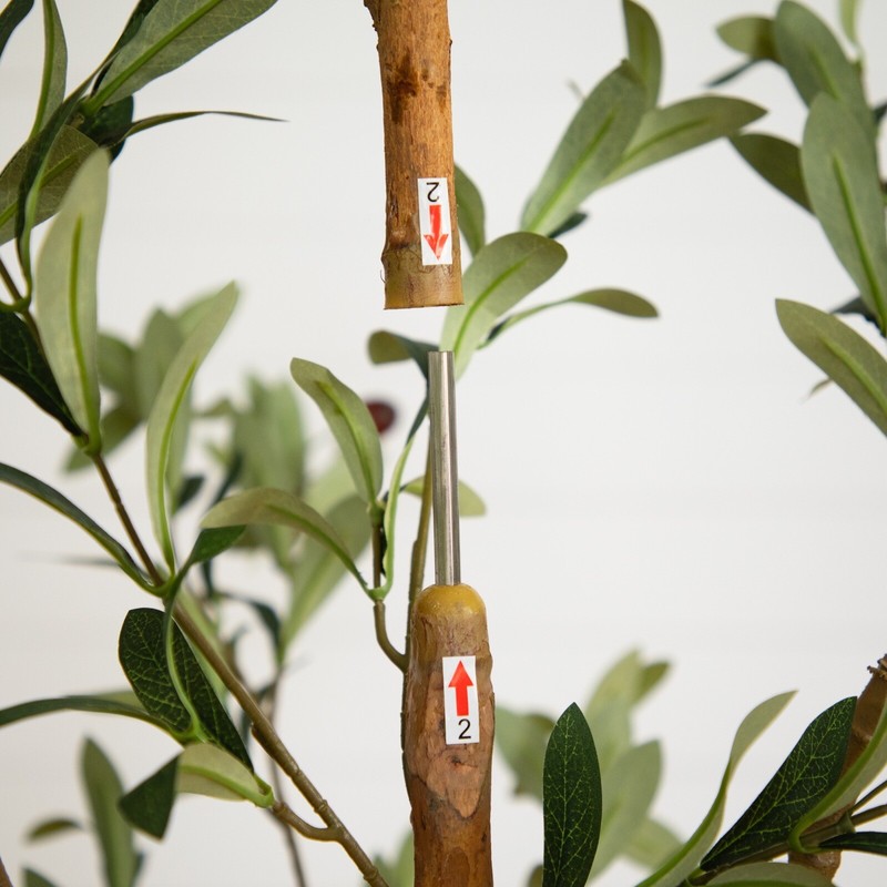 7ft Olive Minimalist Artificial Tree with Natural Trunk Home Decor. Retail $149 gallery