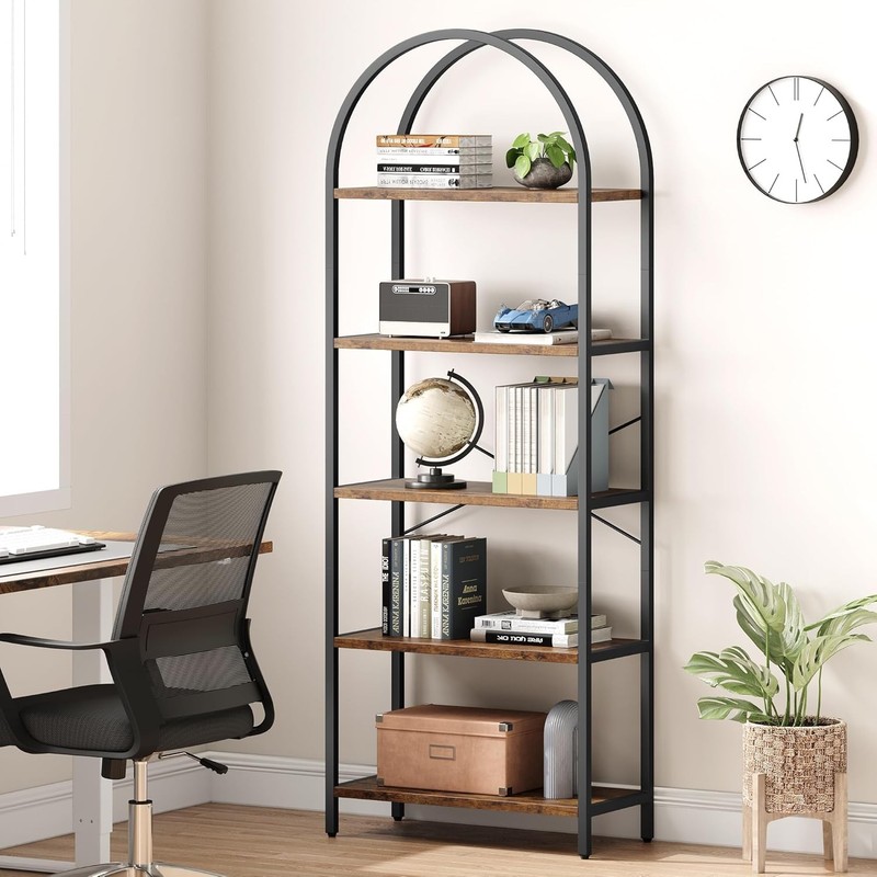 5-Tier Bookcase Open Display Book Shelf 71in Home/office Decoration Furniture gallery