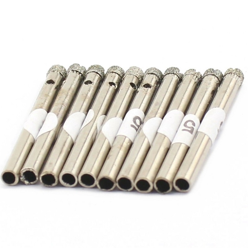 10Pcs Small Diamond Drill Bits 3/16 Hole Saw 5mm Cutter for Glass Ceramic Stone gallery