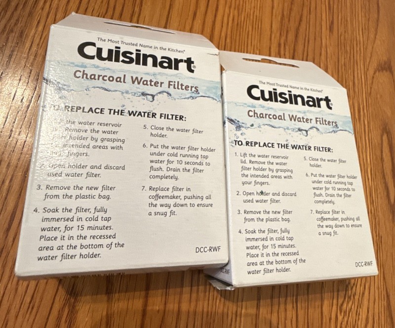 2 - Cuisinart DCC-RWF Replacement Charcoal Water Filters 2 Pack NIB gallery