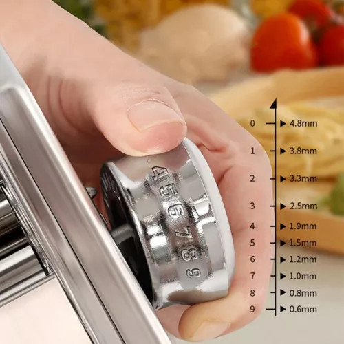 Manual Pasta Maker Machine Pasta Roller and Cutter Adjustable Thickness Settings gallery