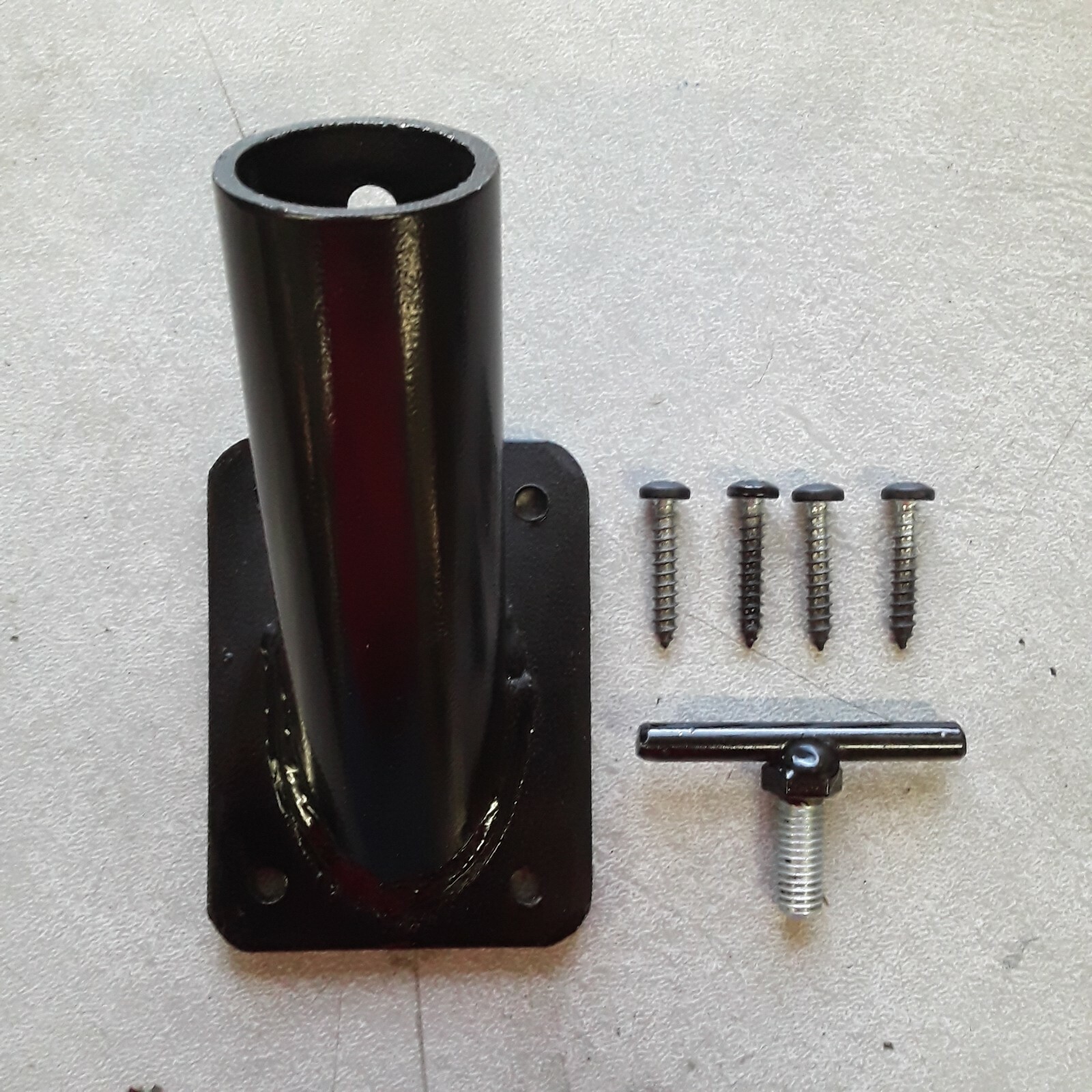 Flag Pole Bracket Powder Coated Black gallery
