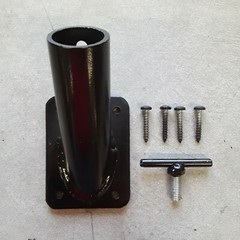 Flag Pole Bracket Powder Coated Black