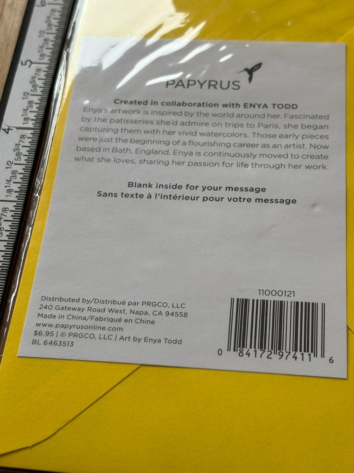 Papyrus Greeting Card Note BLANK All Occasion Lemon Citrus Orange Grapefruit gallery