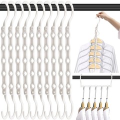 Space Saving Hangers 10 Pack, Heavy Duty Magic Cascading Hanger Organiz…
